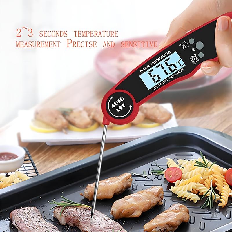 Digital Meat Thermometer, 1 Count Waterproof Food Thermometer, Instant Read Kitchen Thermometer for Dining Room Barbecue Home, Digital Cooking Thermometer