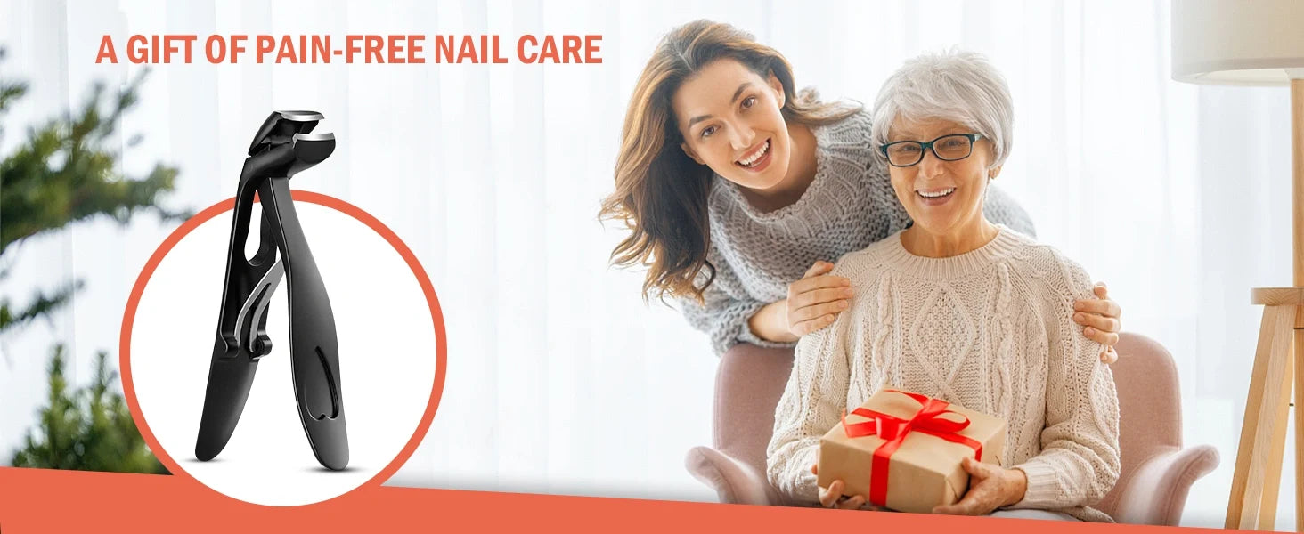 Anti-splash toenail clipper with catcher for clean and mess free nail trimming