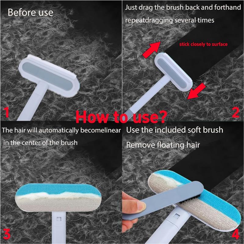 【BUY 1 GET 1 FREE】Pet Hair Removal Tool,Cat/Dog Hair Remover with Extra long Handle,Cat Lint Squeegee for Furniture,Carpet,Clothes, Bedding,Car,Window