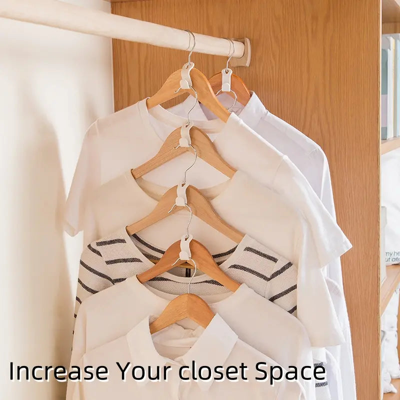 20-Pack Hanger Connector Hooks – Space-Saving Closet Organizer & Hanger Extender