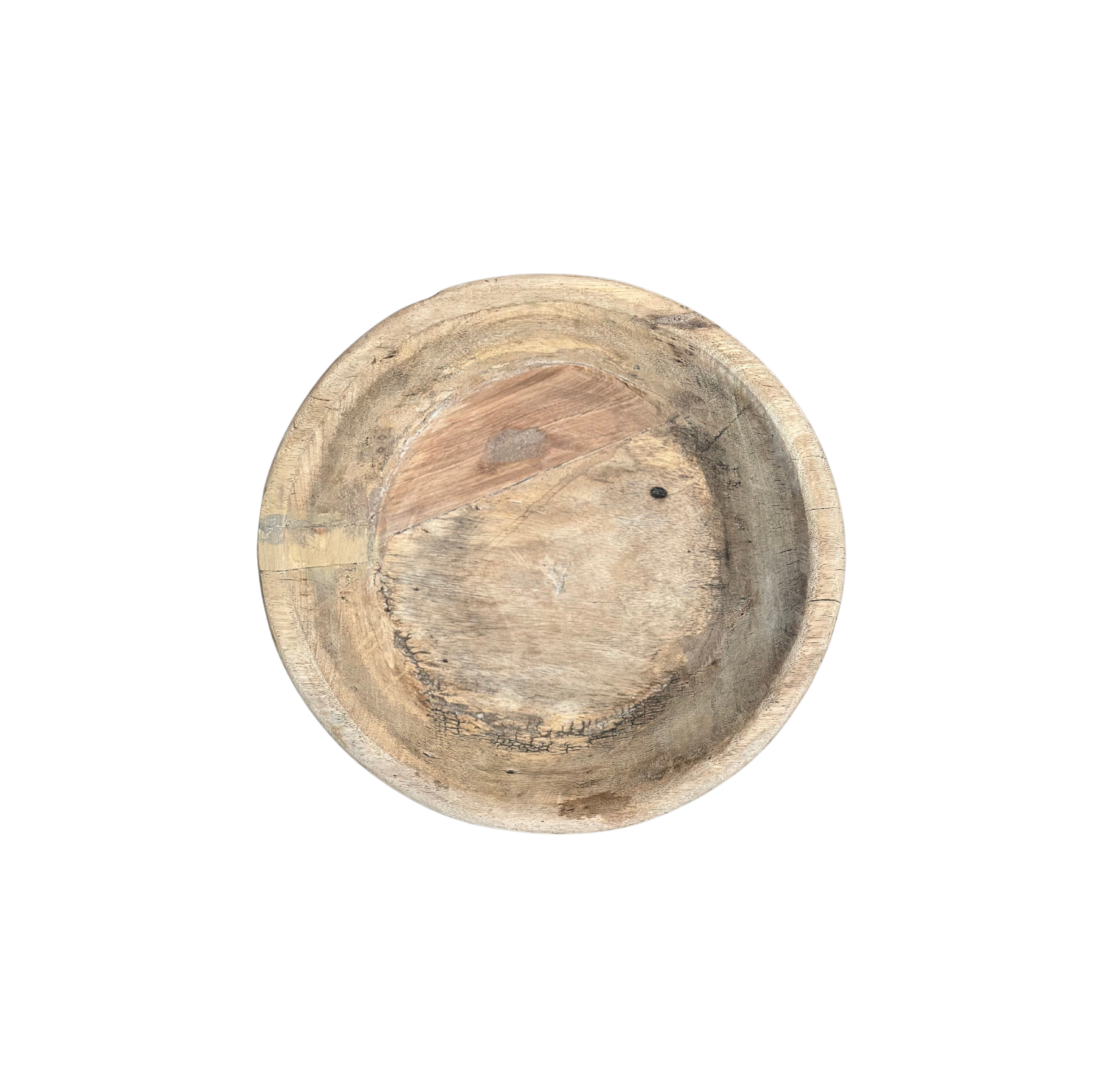 garonest Small Bleached Recycled Wood Bowl