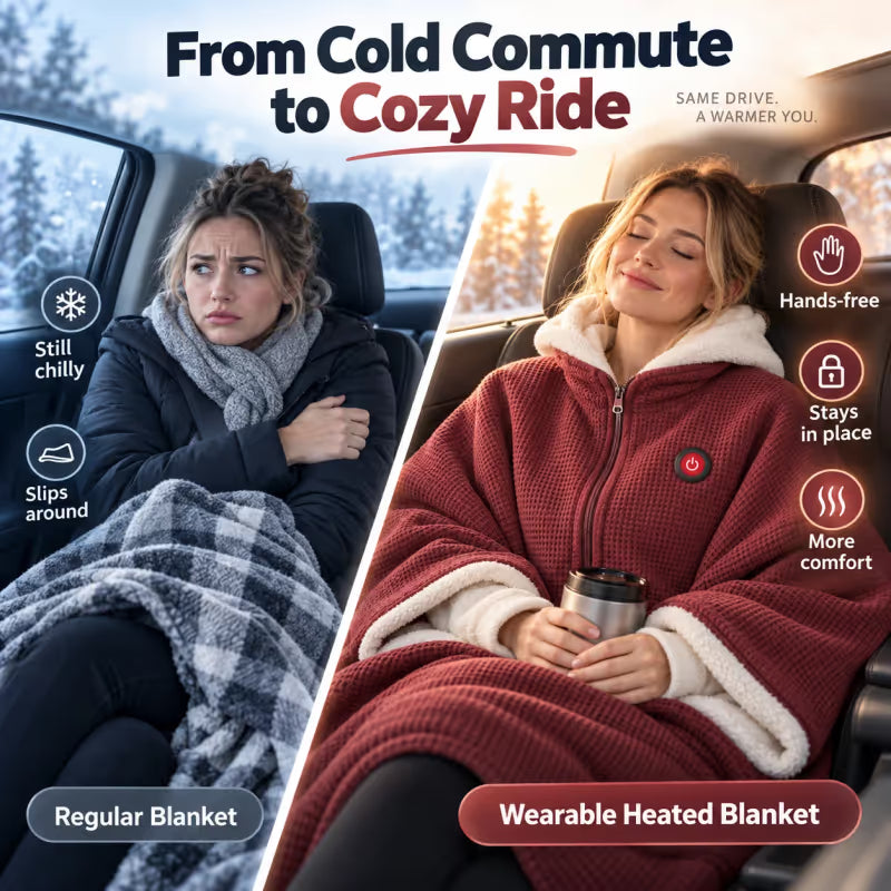 ♨️ 8-Zone USB Heated Wearable Blanket ❄️