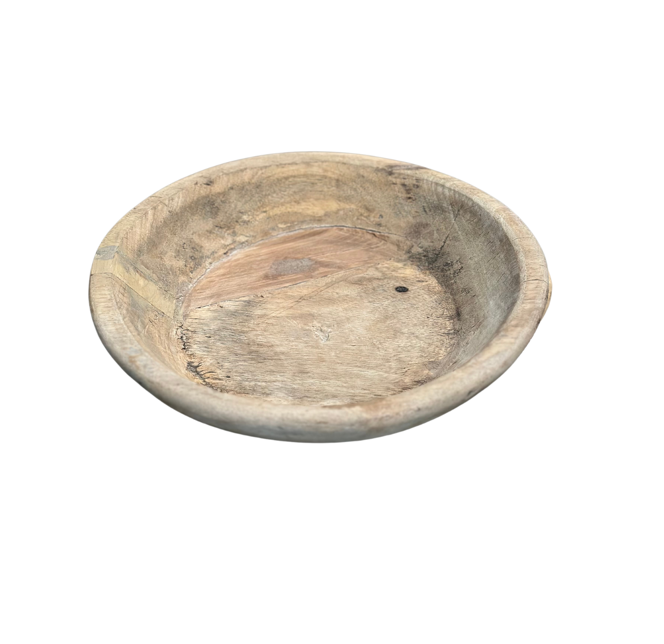 garonest Small Bleached Recycled Wood Bowl