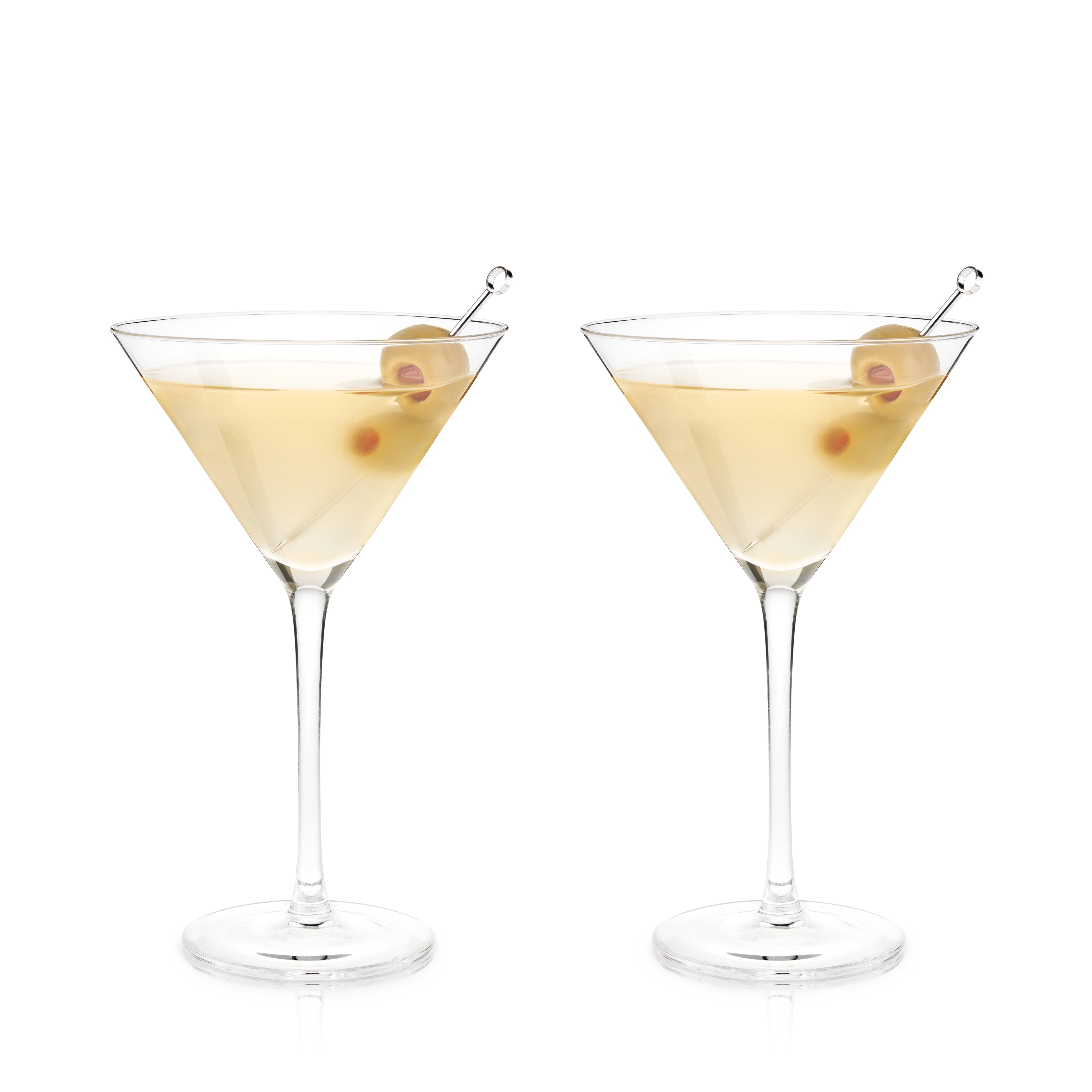 garonest Stemmed Crystal Martini Glasses - Set of 2