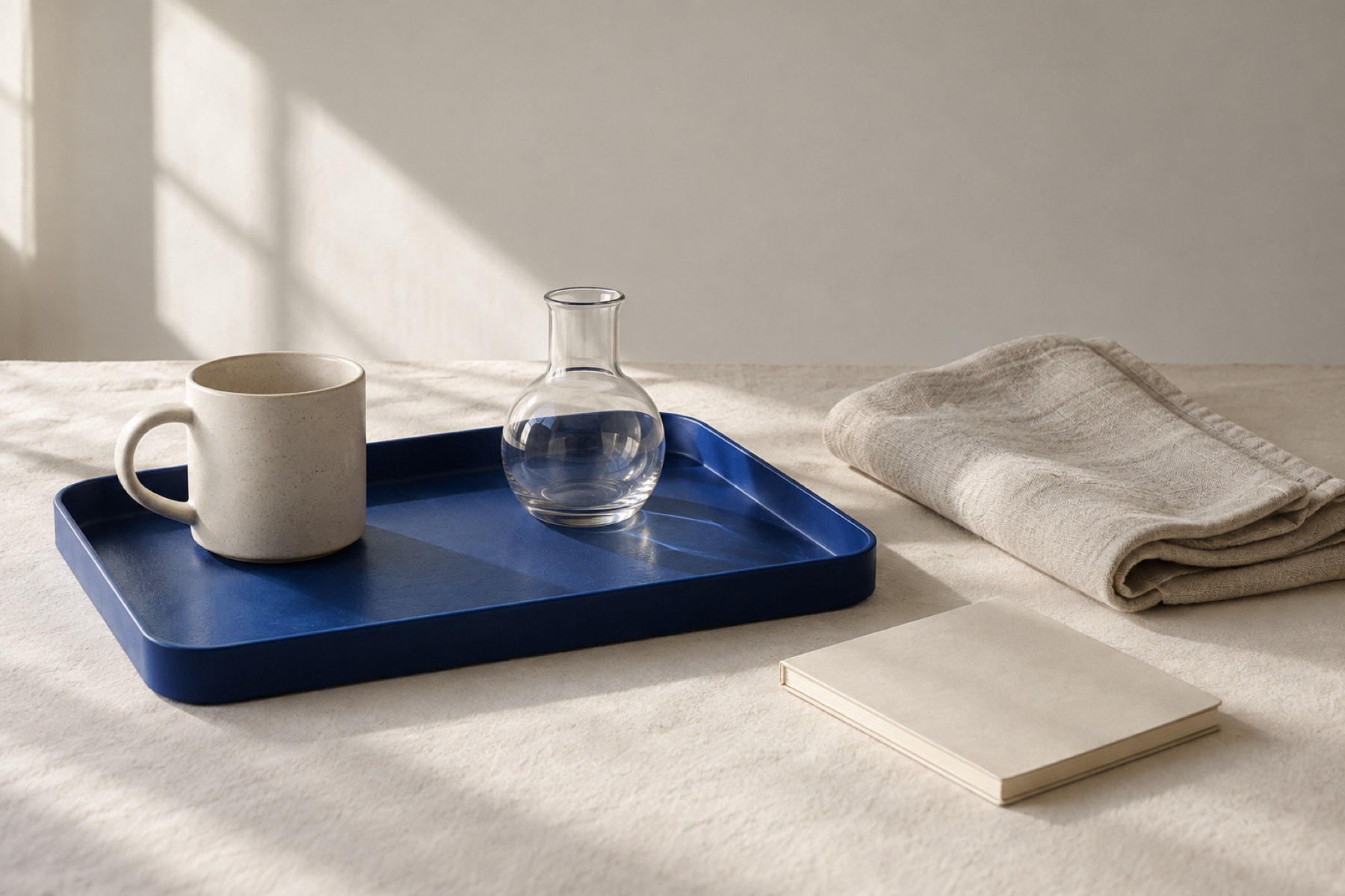 Illustrative still life of unbranded everyday objects