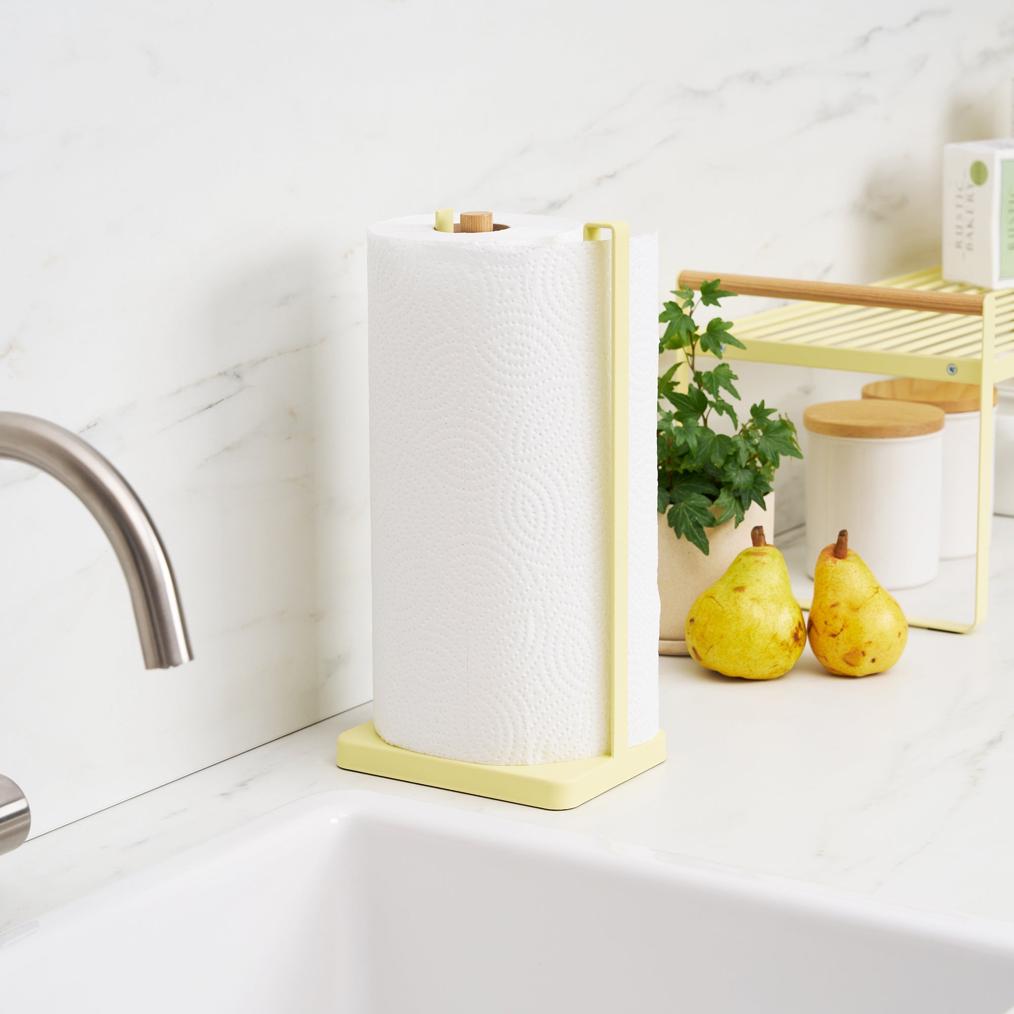 vanafind Paper Towel Holder - Steel + Wood