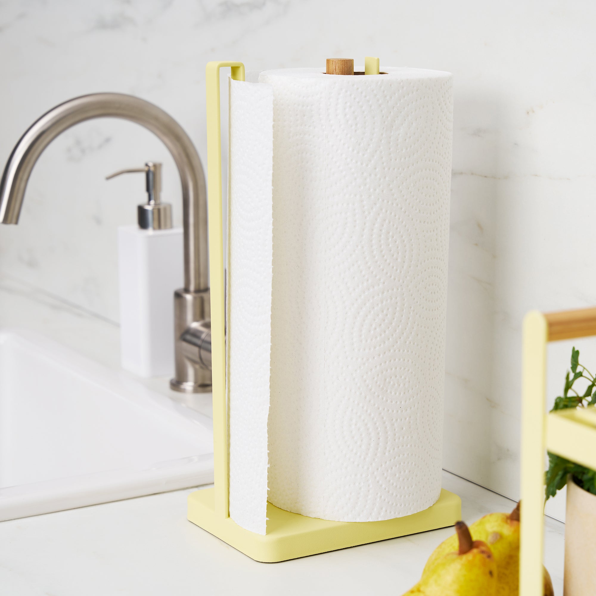 vanafind Paper Towel Holder - Steel + Wood