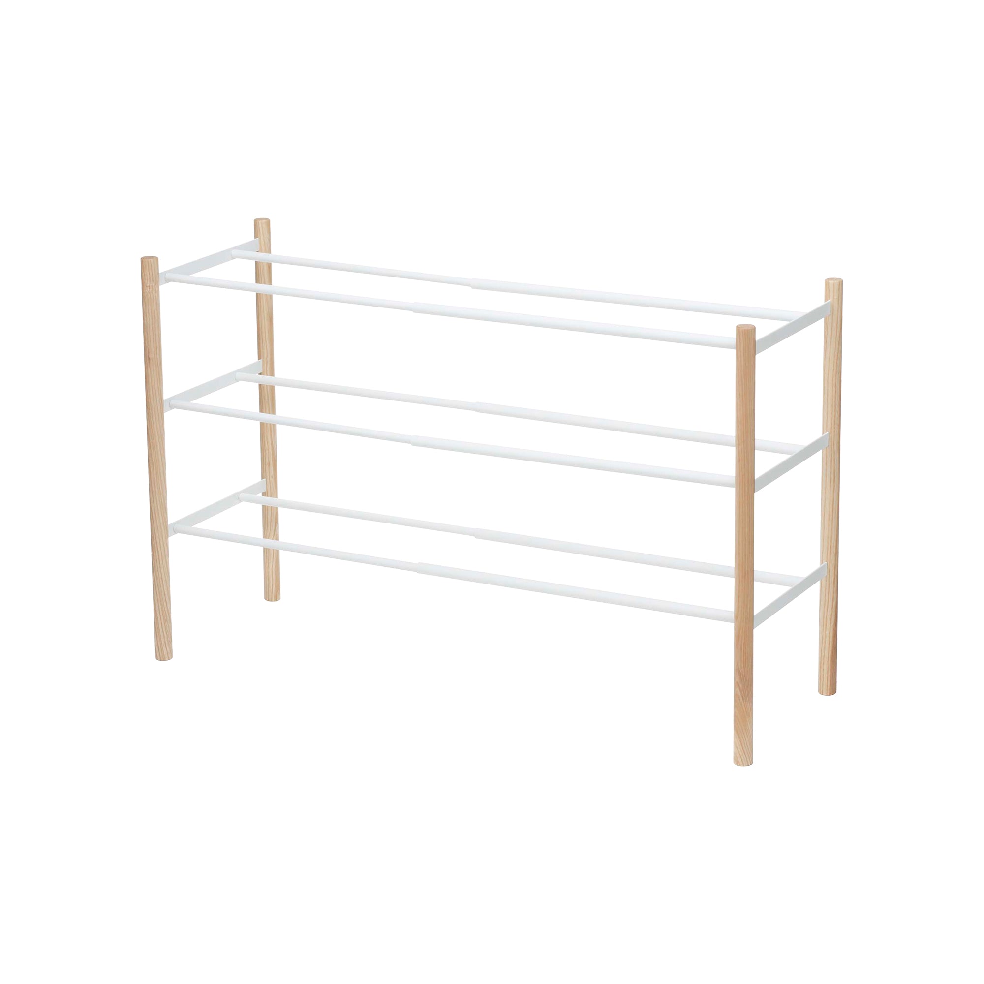 voronest Expandable Shoe Rack (18" H) - Steel + Wood