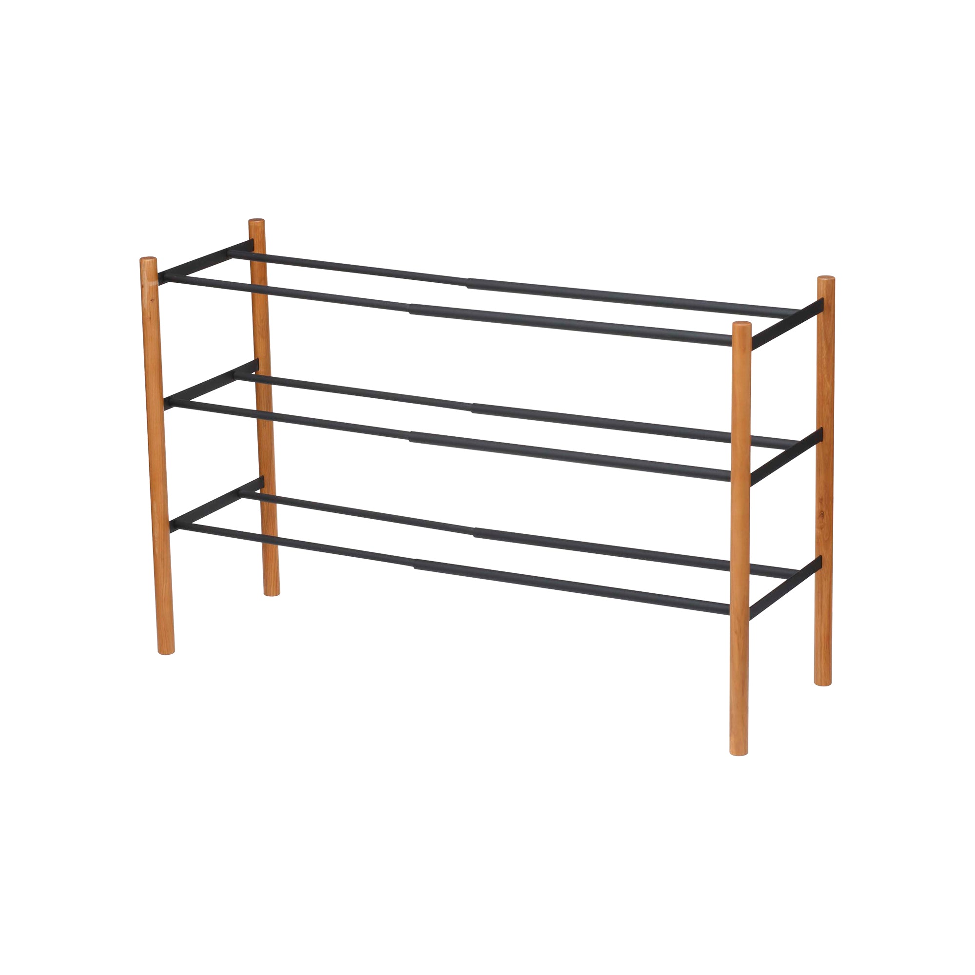 voronest Expandable Shoe Rack (18" H) - Steel + Wood