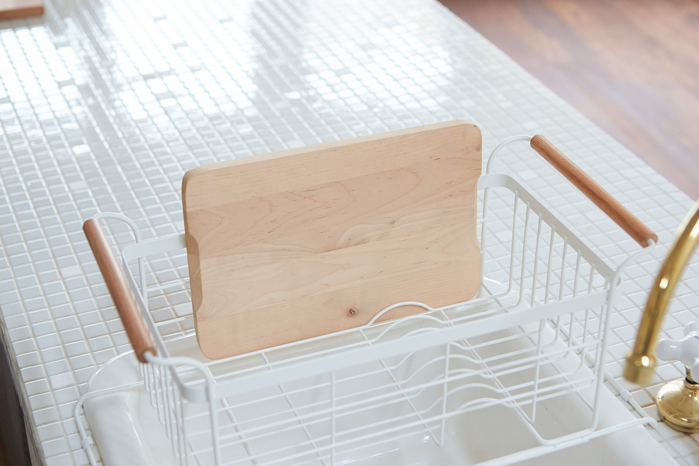 voronest Over-the-Sink Dish Rack - Steel + Wood