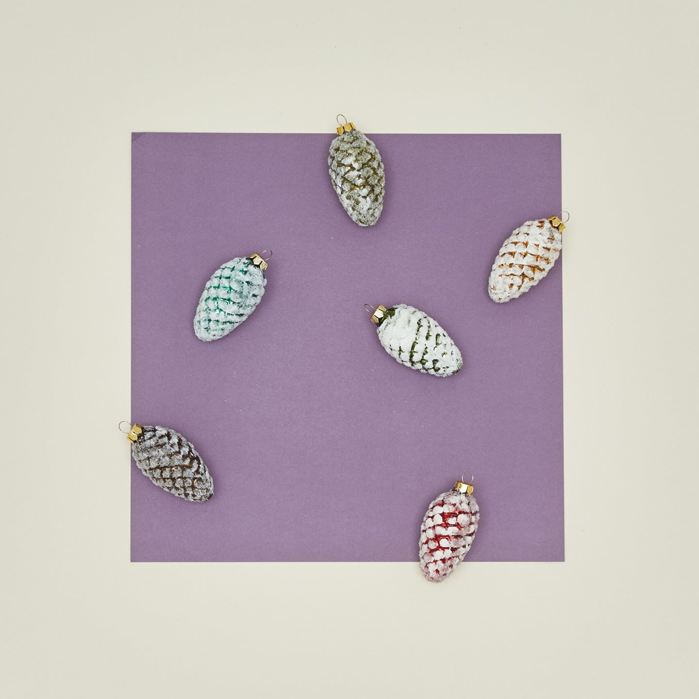 merryena Pinecone Ornaments, Set of 6