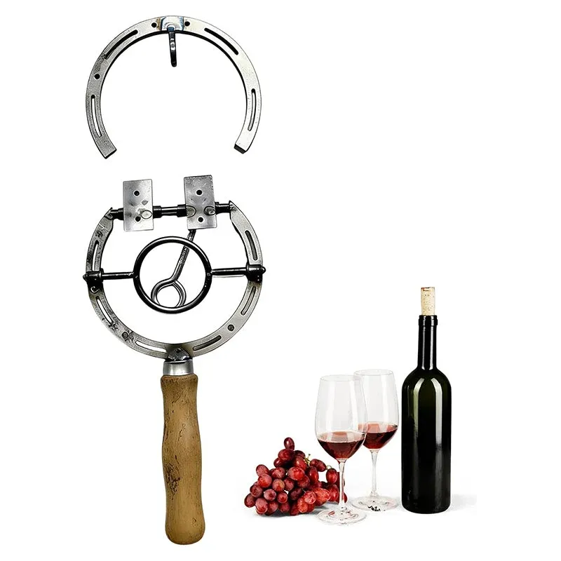 Vintage Wall-Mounted Horseshoe Wine Opener detail