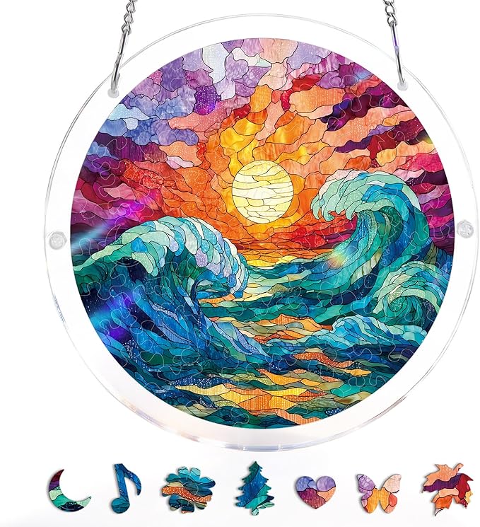  ✝️ Holy Light of Jesus Suncatcher – Acrylic Puzzle (Style Options) 🕊️