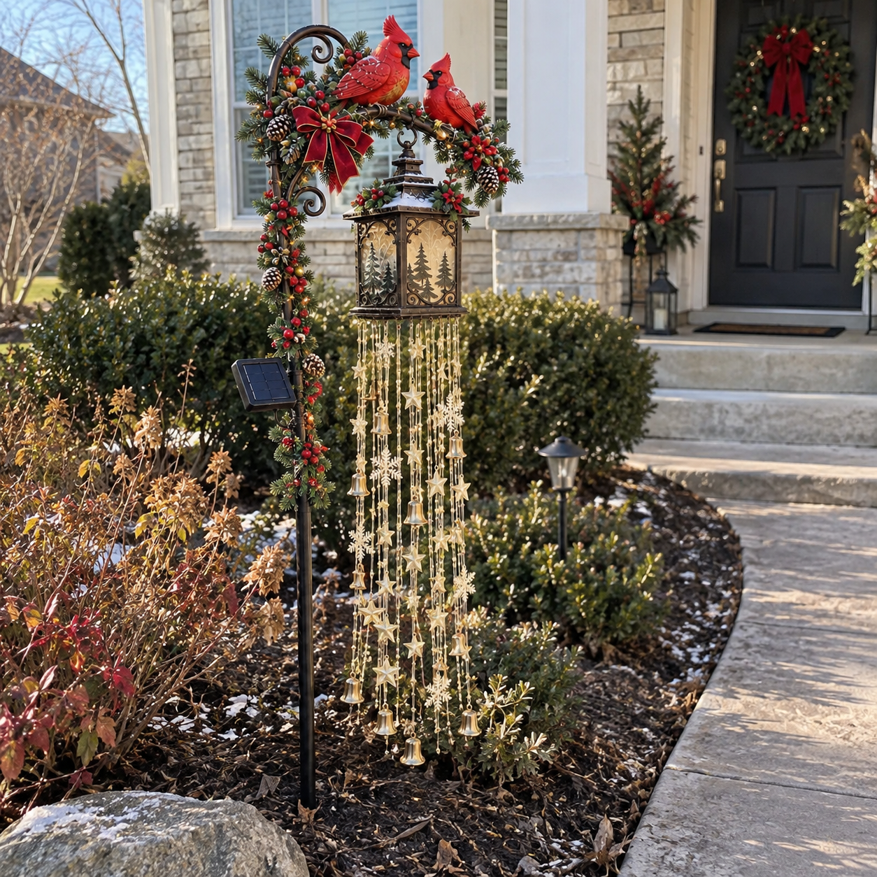 🌟 Christmas Starlight Cascade – Solar LED Garden Stake Lights ✨