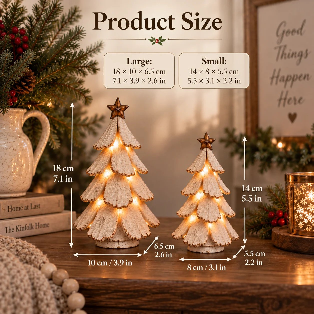 🎄🌙 Vintage Lighted Christmas Tree Figurine – Retro Holiday Glow Decor ✨