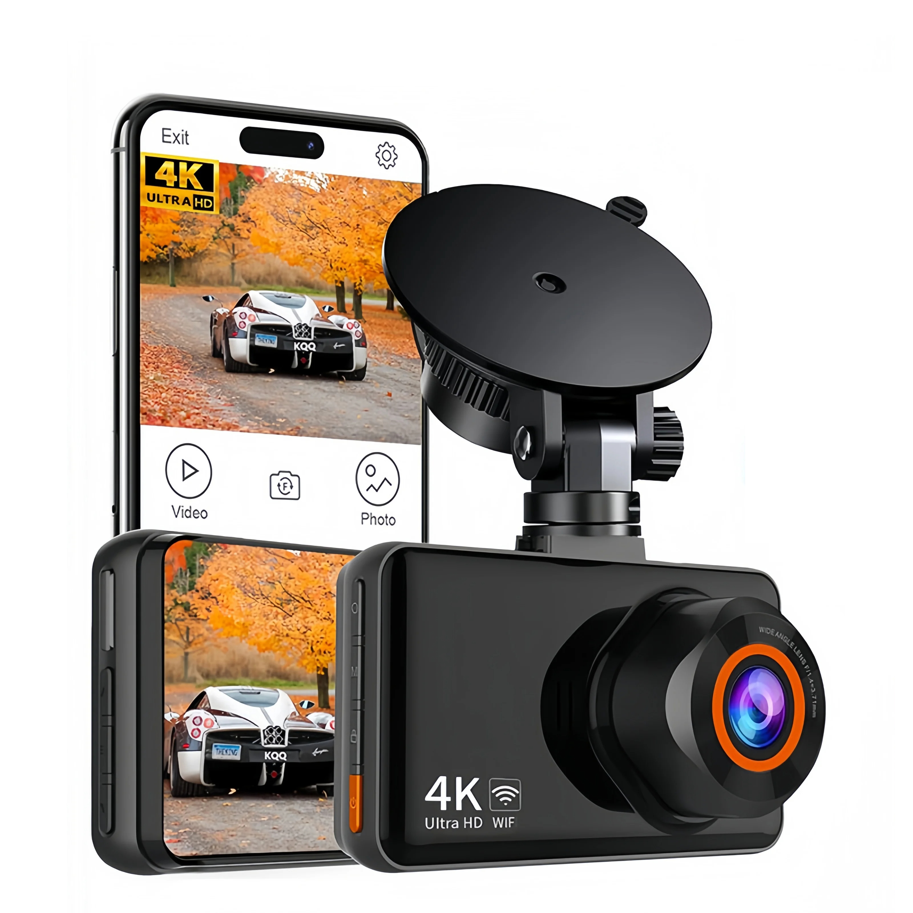 Surevyn 4K Smart Bilkamera med videoinspelning