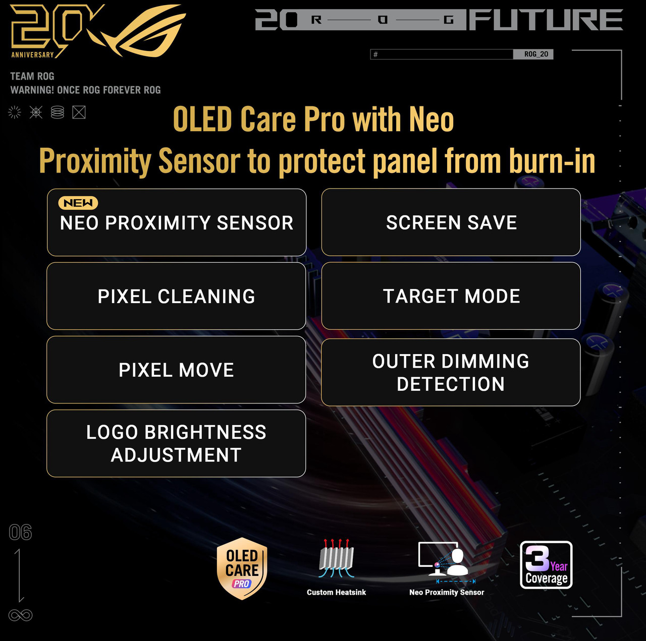 ROG 540Hz / 72OHz Dual-Mode Tandem OLED Gaming Monitor SCREEN HDR500 DISPLAY OLED DP+HDMI+USB