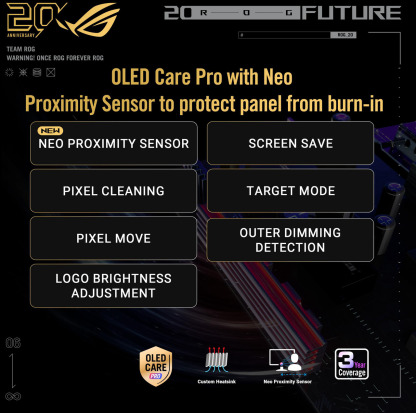 ROG 540Hz / 72OHz Dual-Mode Tandem OLED Gaming Monitor SCREEN HDR500 DISPLAY OLED DP+HDMI+USB