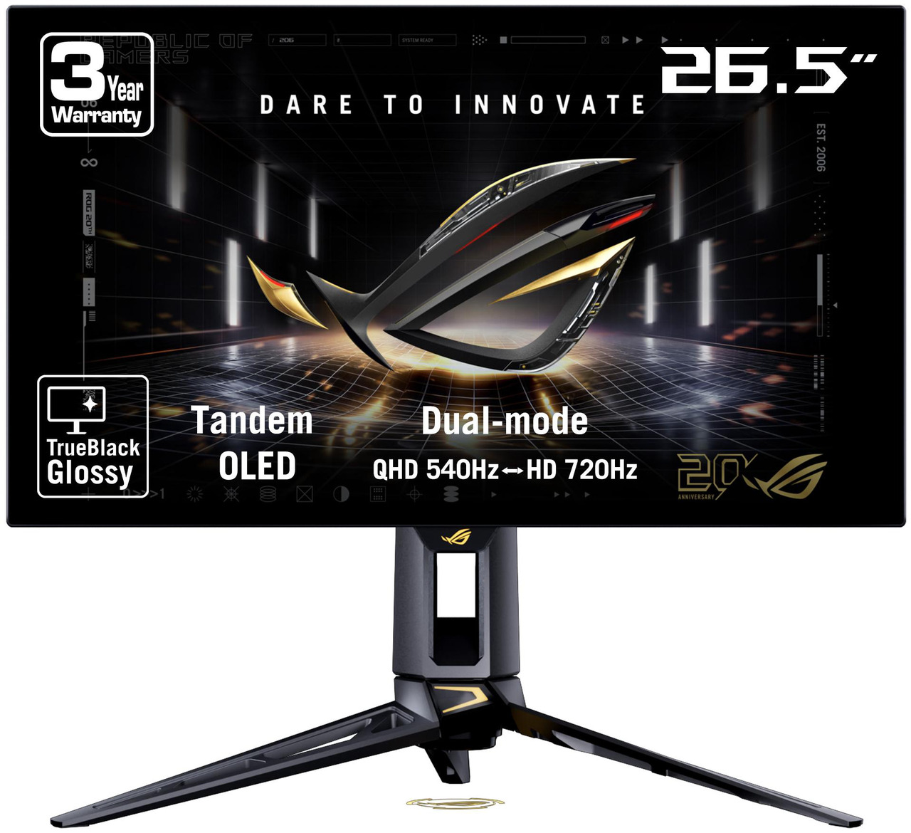 ROG 540Hz / 72OHz Dual-Mode Tandem OLED Gaming Monitor SCREEN HDR500 DISPLAY OLED DP+HDMI+USB