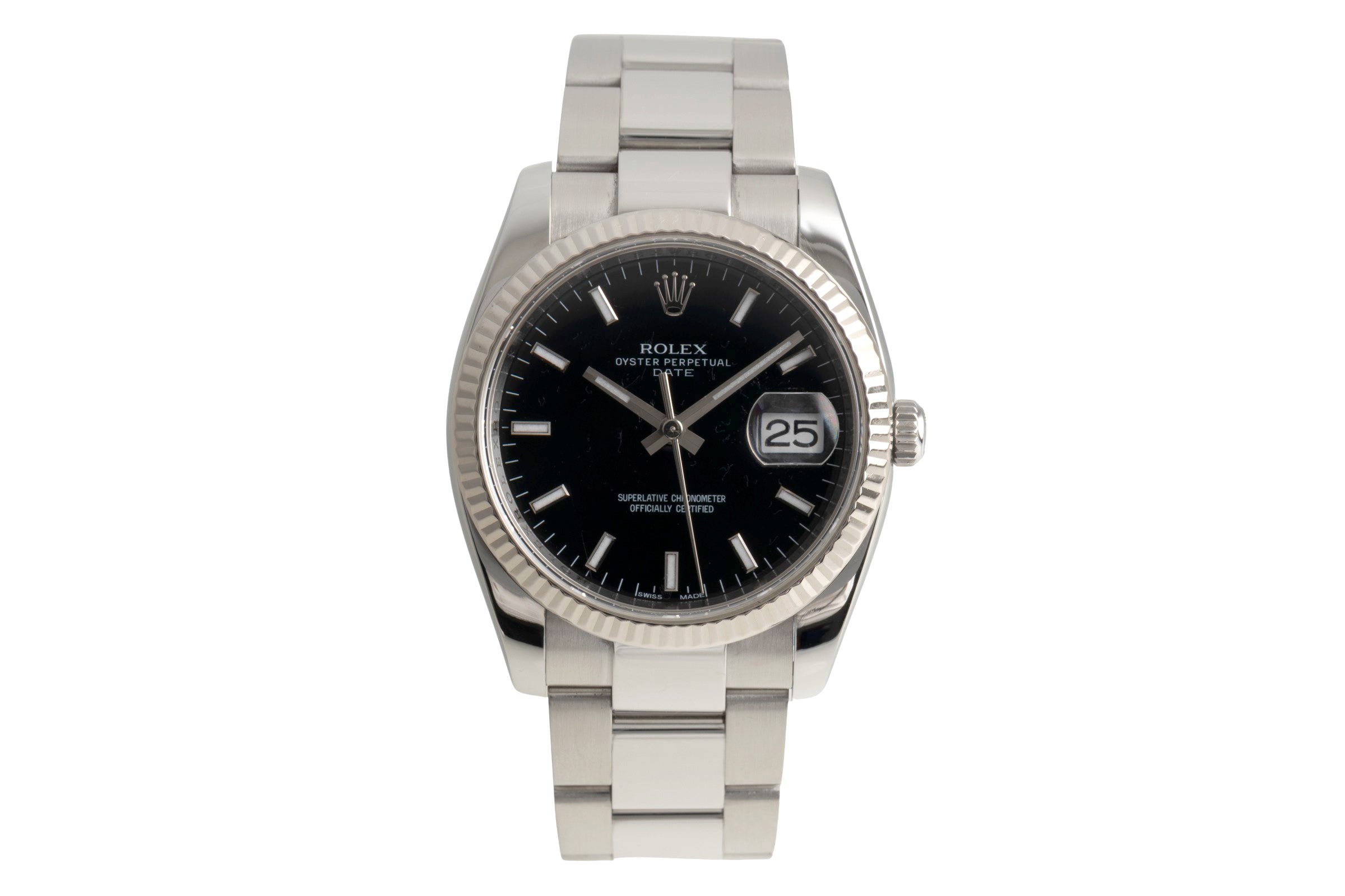 Rolex Datejust steel / white gold automatic men's watch 115234  [2602253]