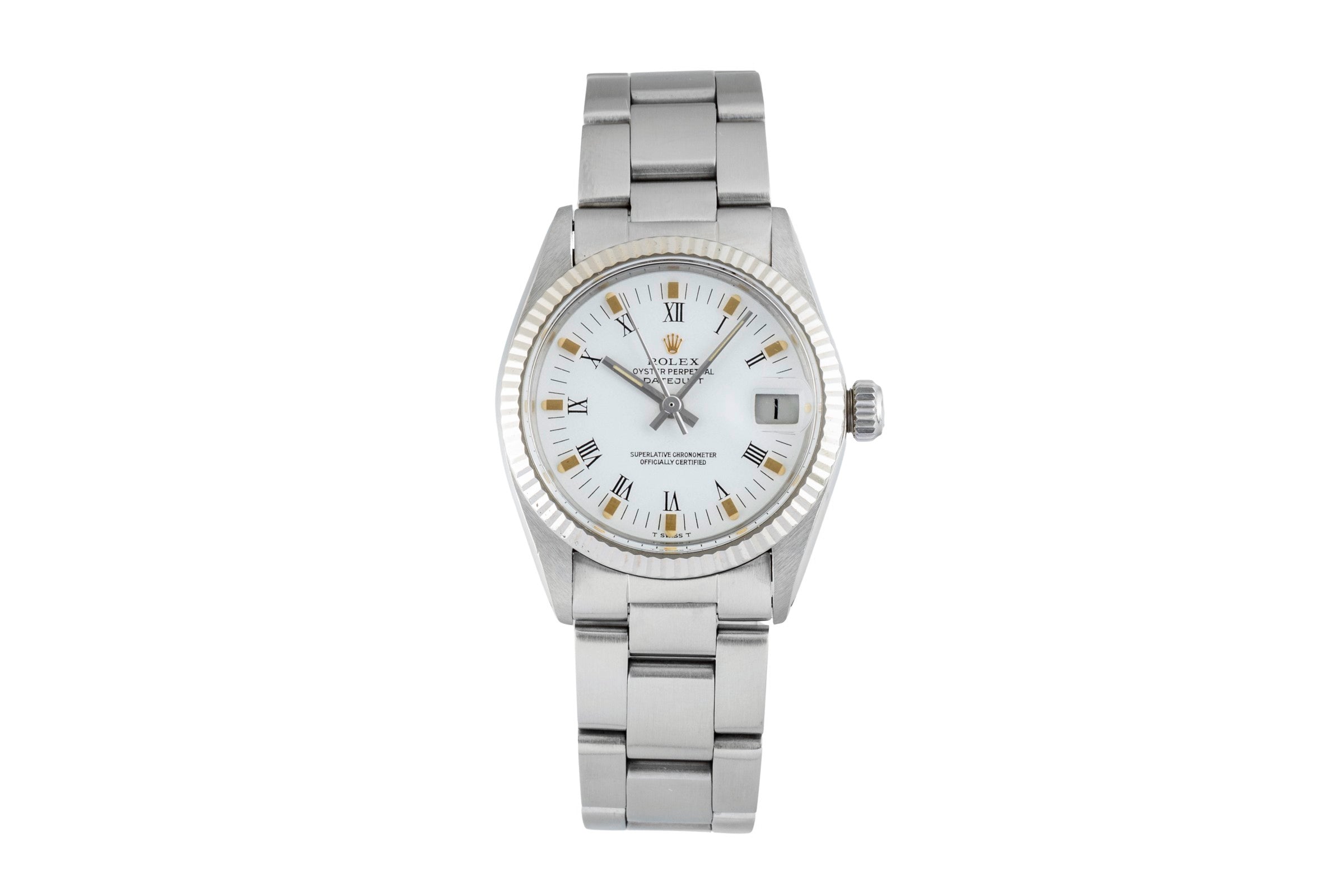 Rolex Datejust steel / white gold automatic women's watch 6827 Vintage  [2602855]
