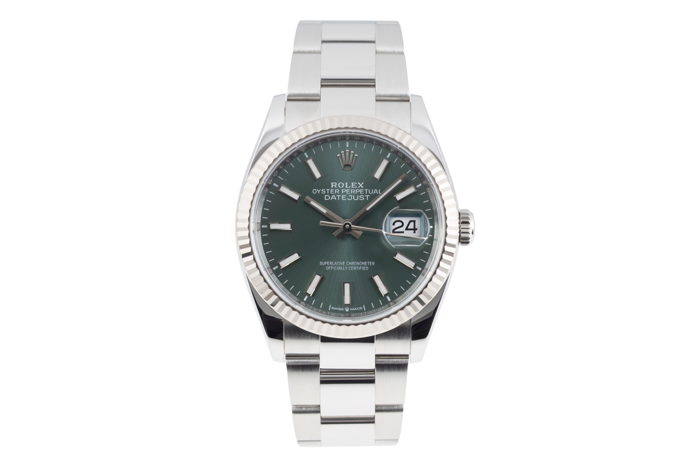 Rolex Datejust steel / white gold automatic men's watch 126234  [2605806]