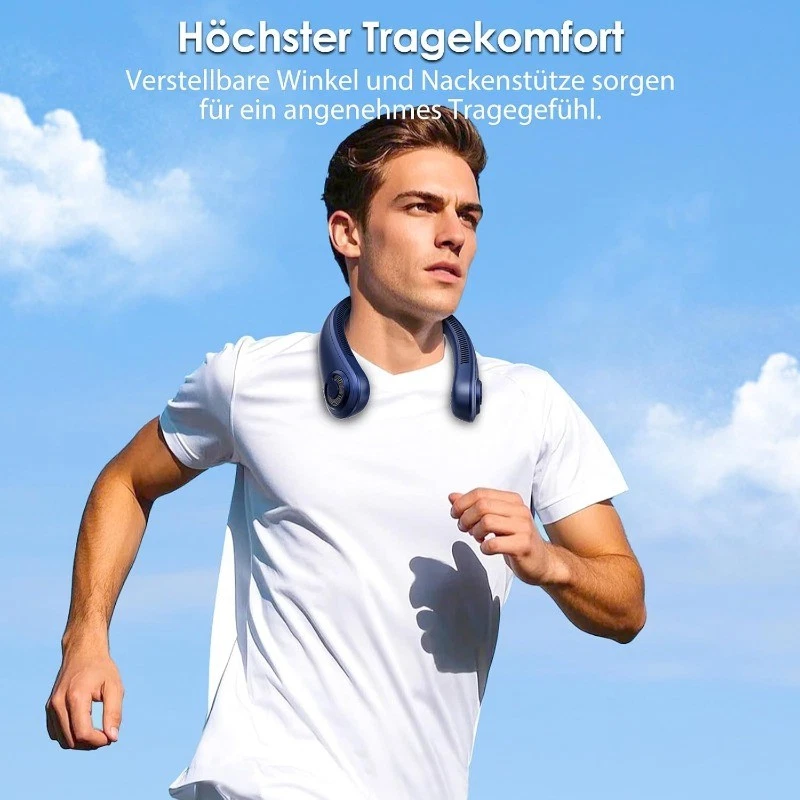 Portable Neck Fan W/ Neck Support 5 Speeds Lightweight Rechargeable Personal