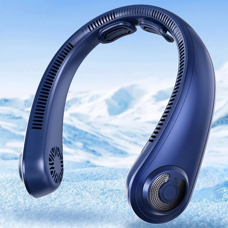 Portable Neck Fan W/ Neck Support 5 Speeds Lightweight Rechargeable Personal