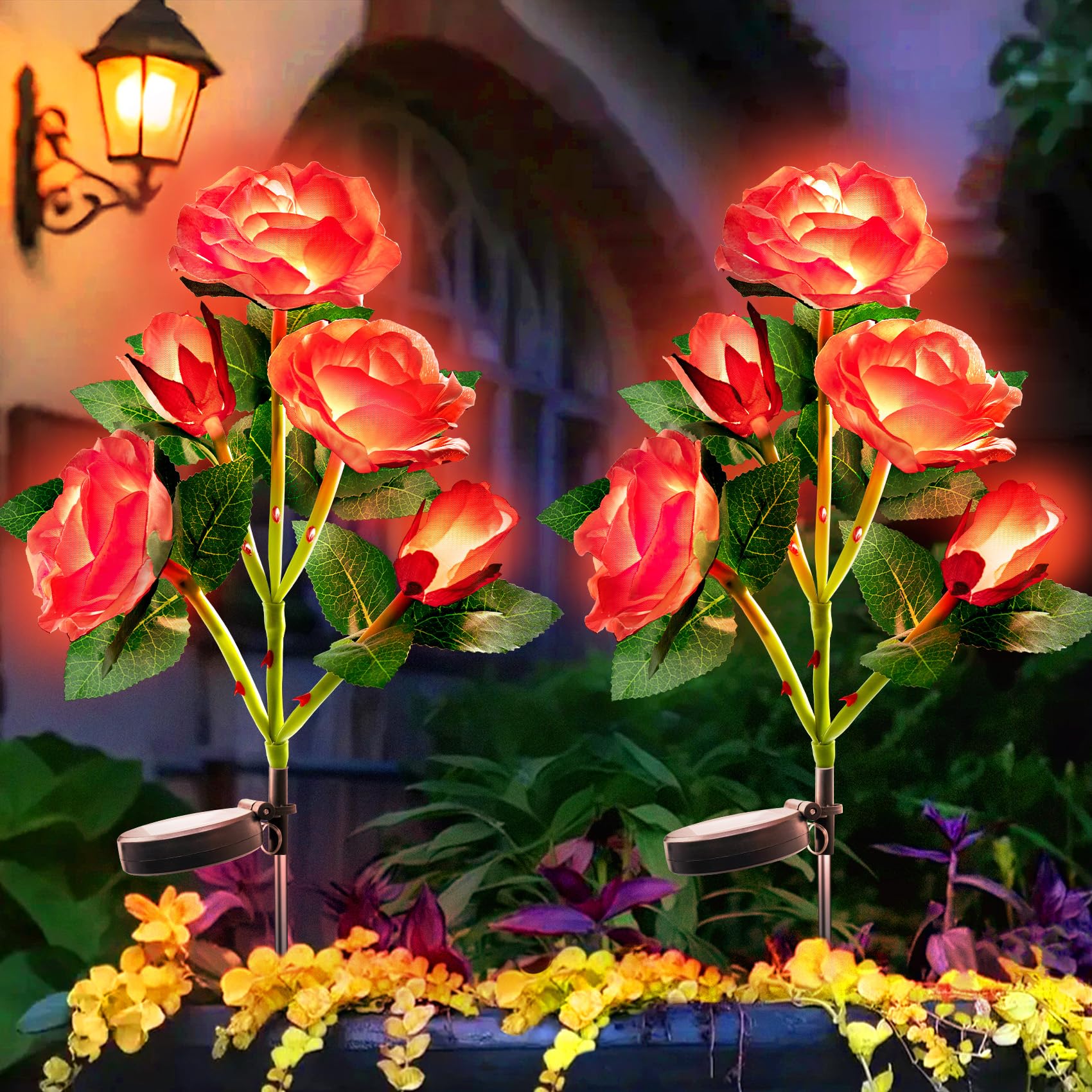 Solar Azalea Flower Garden Lights