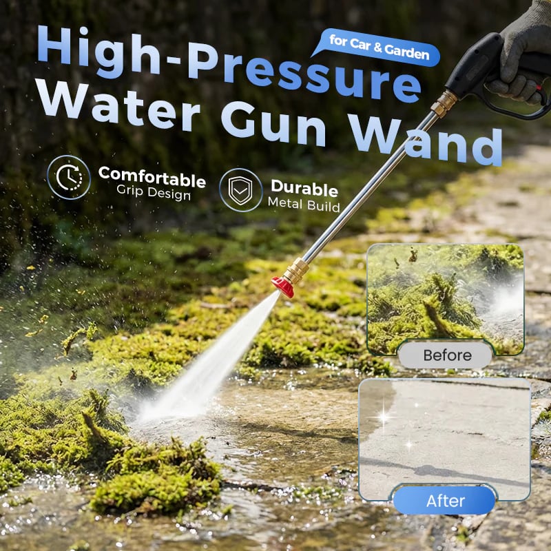 High-Pressure Garden Water Spray Gun with 3 Nozzles
