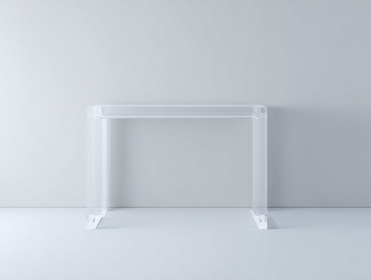Konsole 100x30x80 cm - Transparent - Acryl in U-Form für Wohnzimmer-Vivanonest
