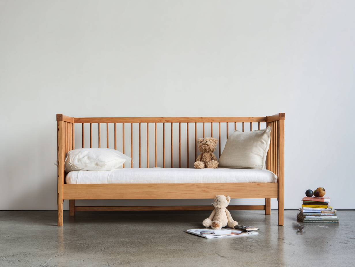 Divano Letto 205×98×86 cm - legno massello color ciliegio naturale - daybed singolo con schienale a listelli per camera da letto-Sarovohome