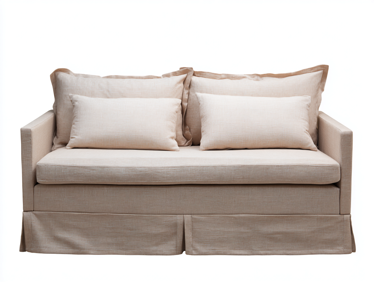 Divano Letto 196×90×86 cm - tessuto beige perla - struttura compatta con letto a scomparsa per camera da letto-Sarovohome