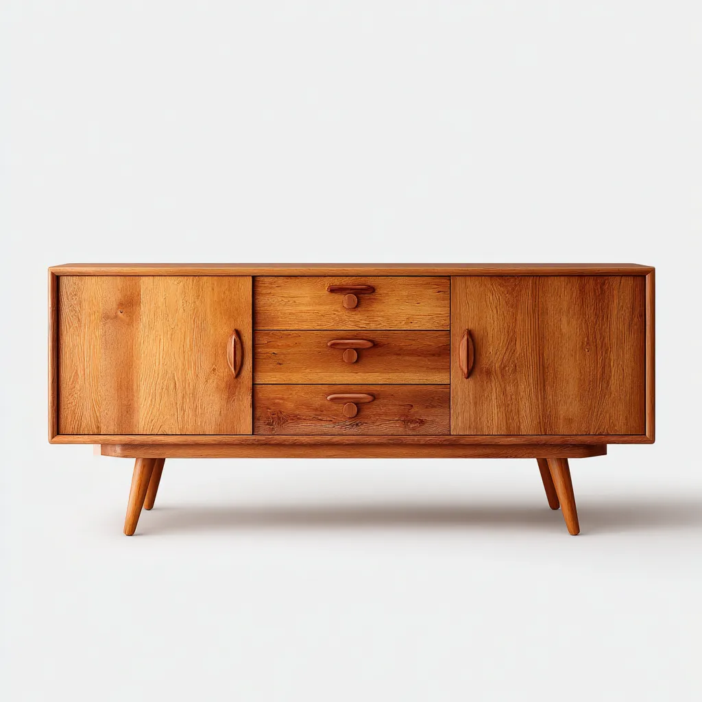 Aparador de comedor 160×42×78 cm - marrón - diseño de madera estilo retro con almacenaje-Sinovaliving