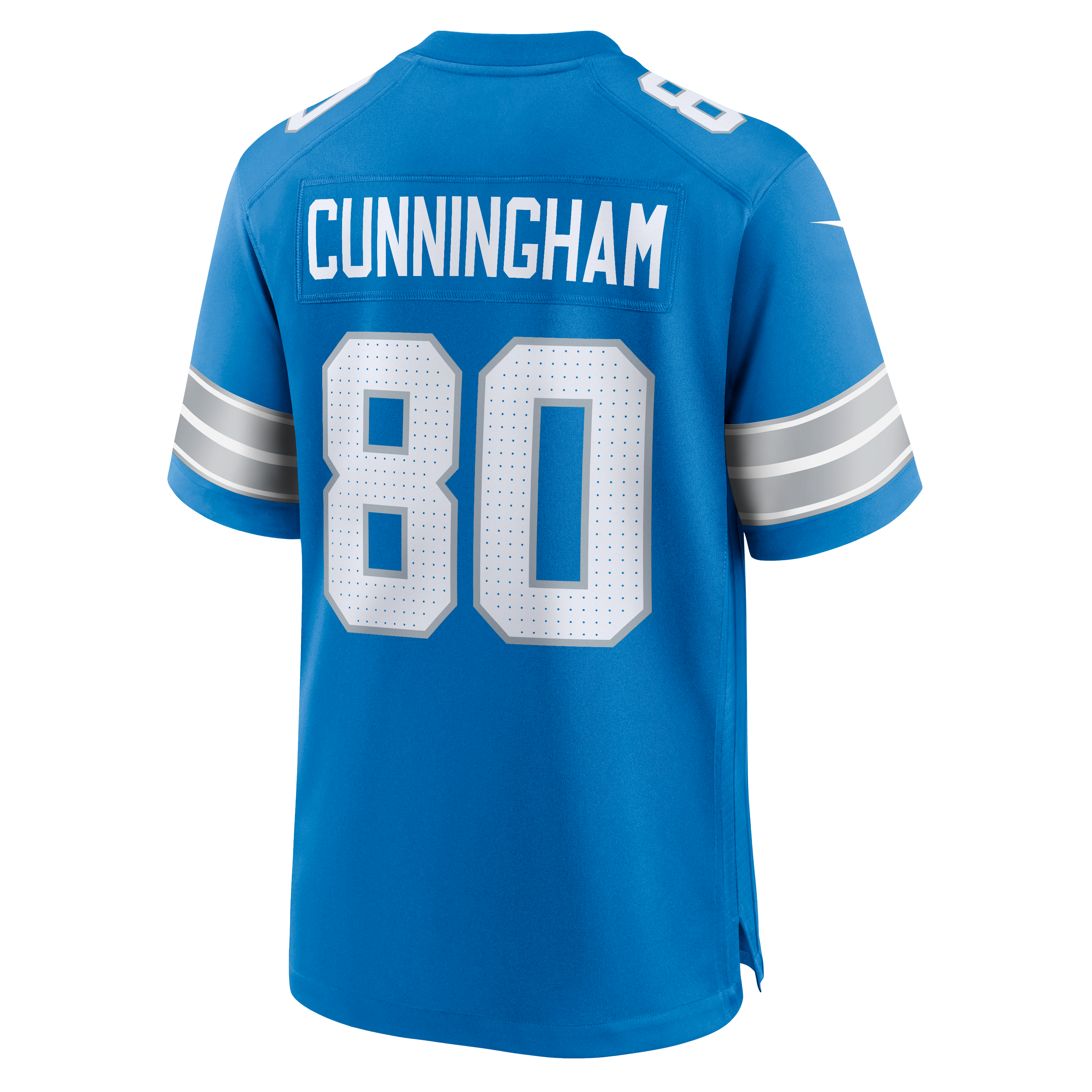 Malik Cunningham Detroit Lions Game Jersey Blue NFL Football Fan Wear