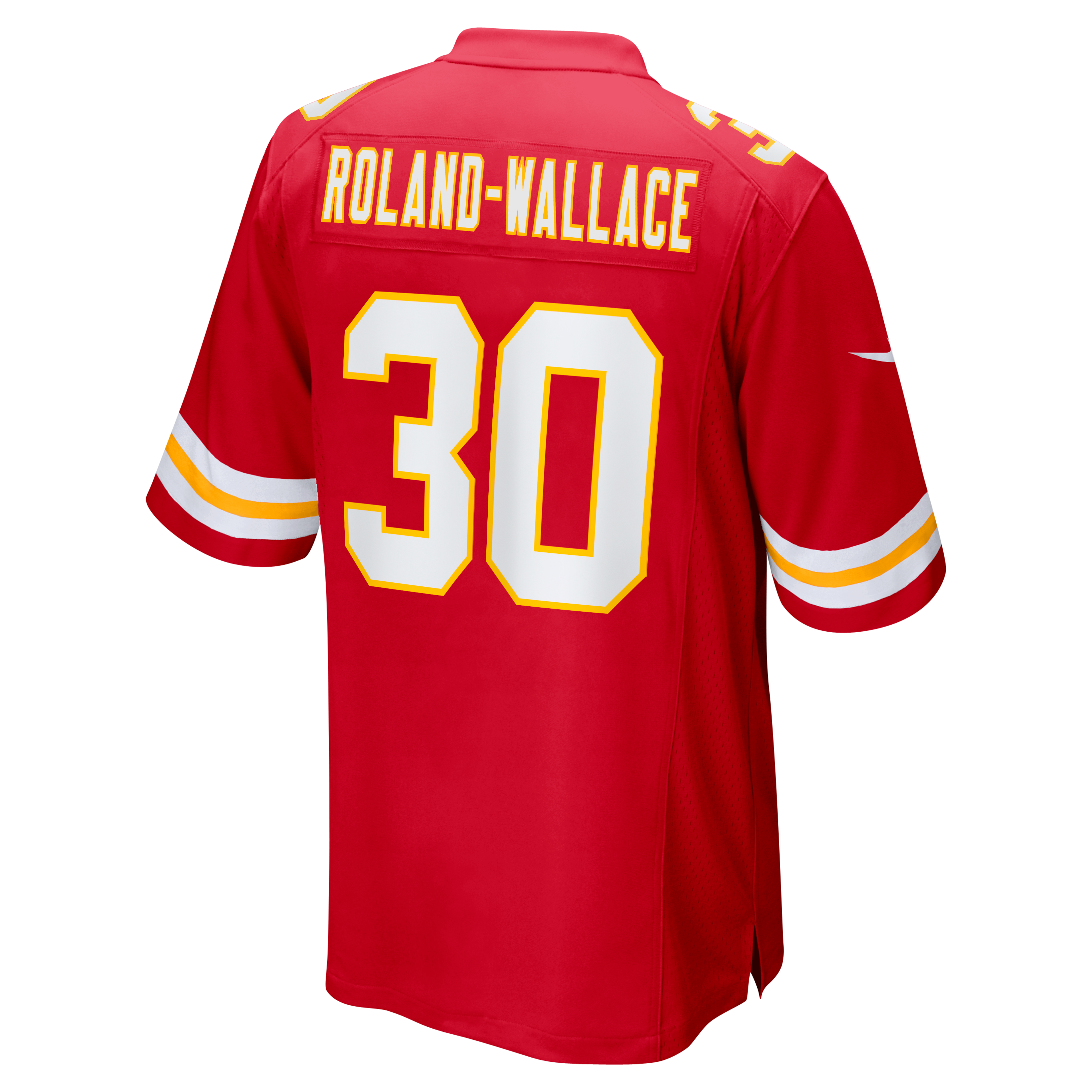 Chris Roland-Wallace Kansas City Chiefs Game Jersey Red NFL Football Fan Wear