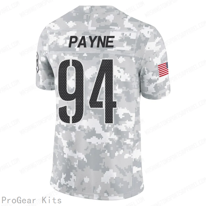Daron Payne Washington Commanders Jersey No.94 Camo NFL Football Fan Wear
