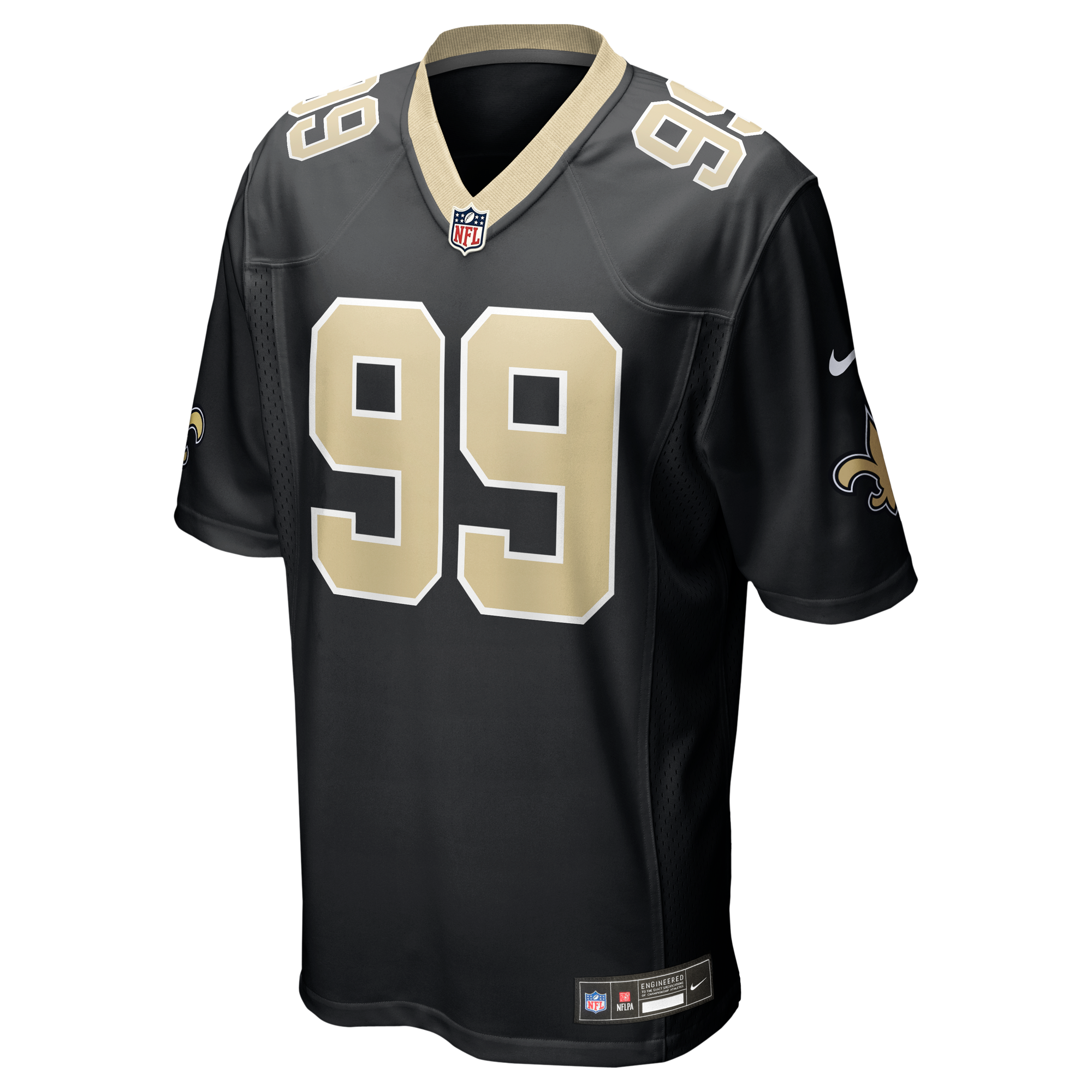 Chase Young New Orleans Saints Game Jersey Black NFL Football Fan Wear