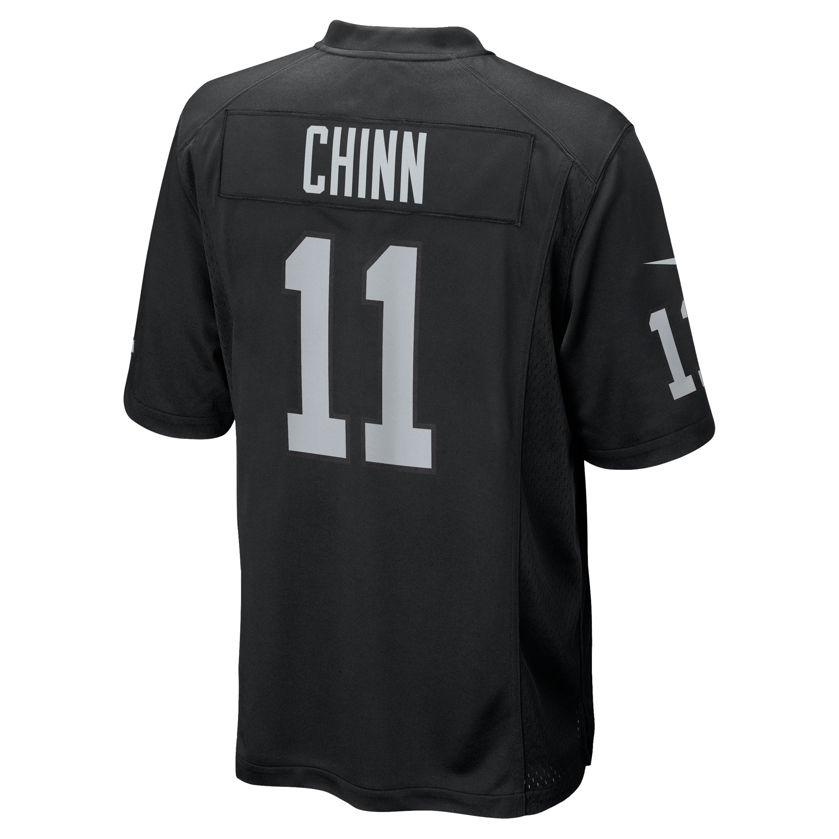Jeremy Chinn Las Vegas Raiders Game Jersey Black NFL Football Fan Wear