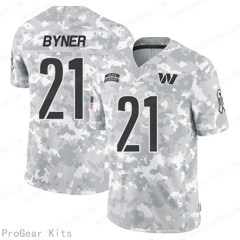 Earnest Byner Washington Commanders Jersey No.21 Camo NFL Football Fan Wear