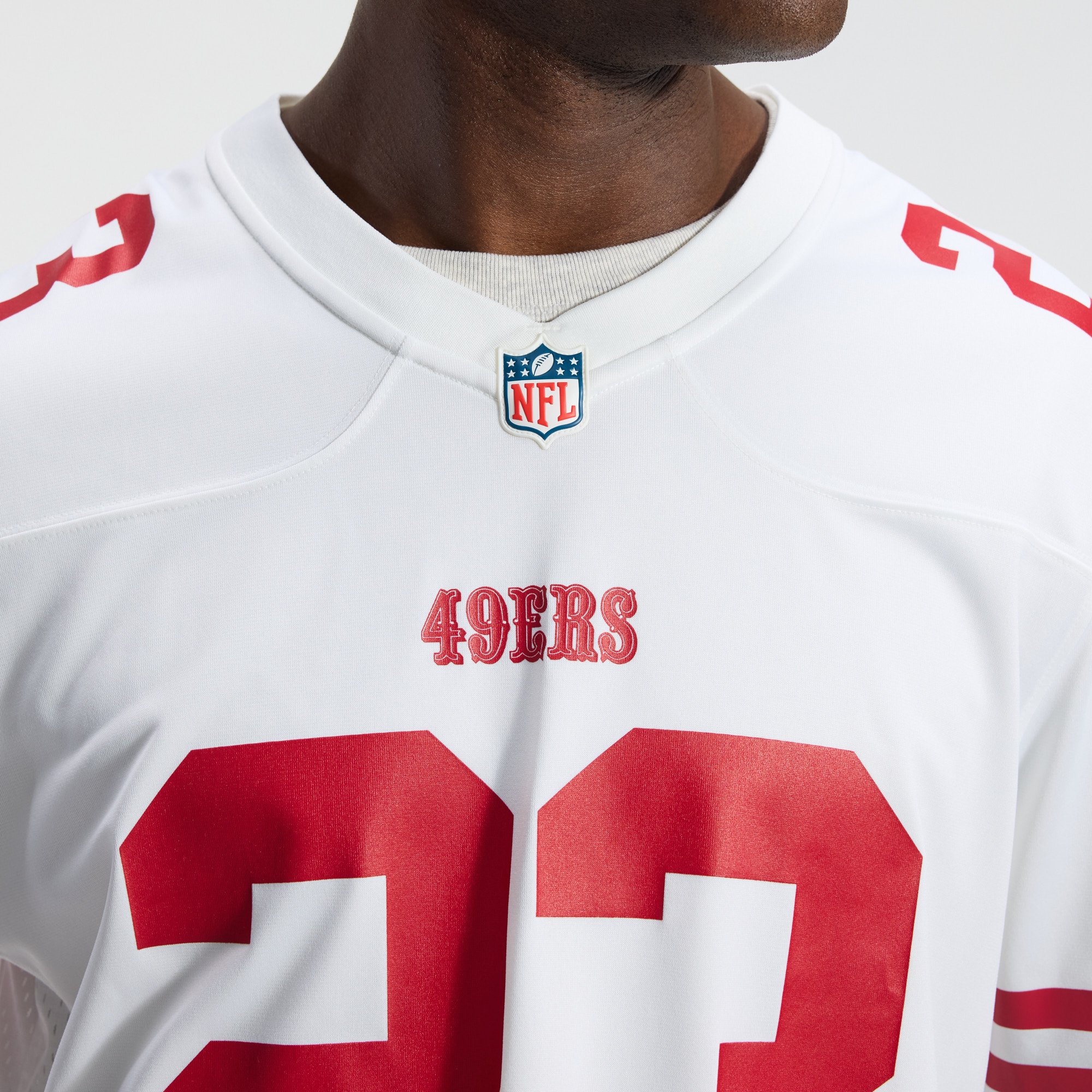 Christian McCaffrey San Francisco 49ers Player Jersey White NFL Football Fan Wear