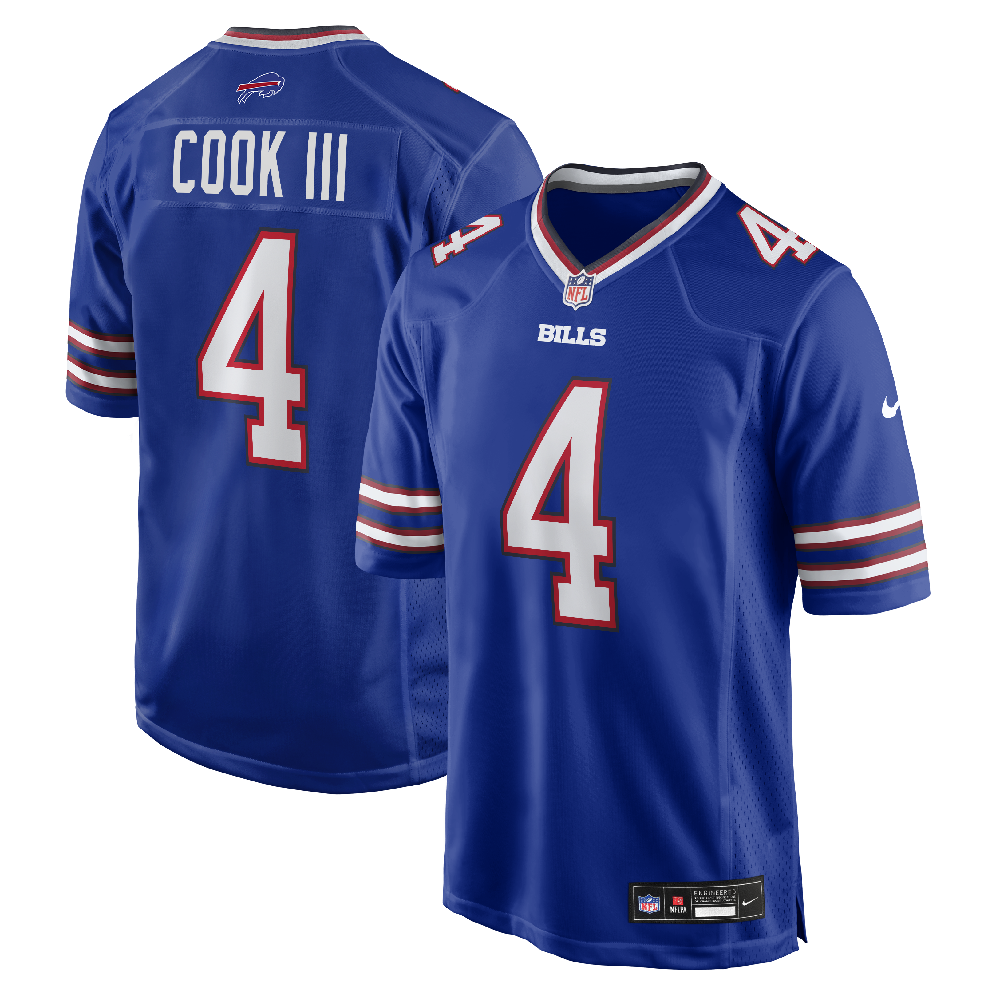 James Cook Buffalo Bills Game Jersey Royal NFL Football Fan Wear
