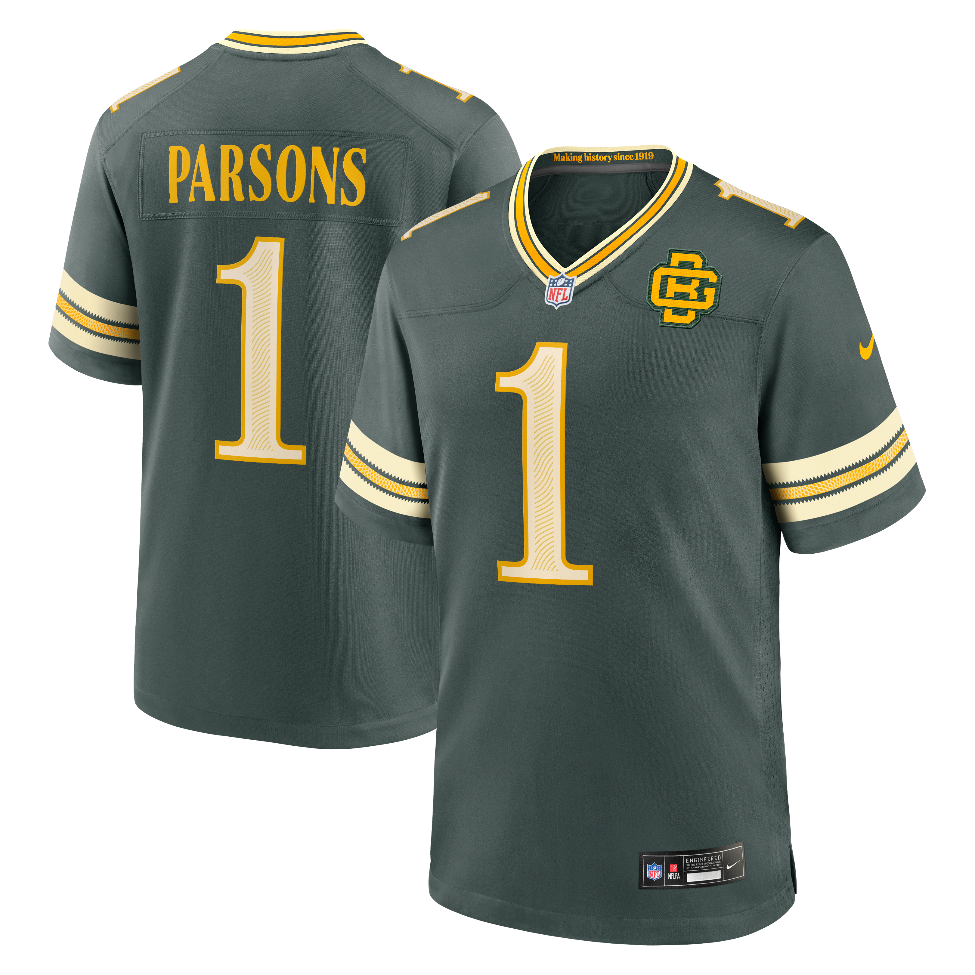 Micah Parsons Green Bay Packers Game Jersey Green NFL Football Fan Wear