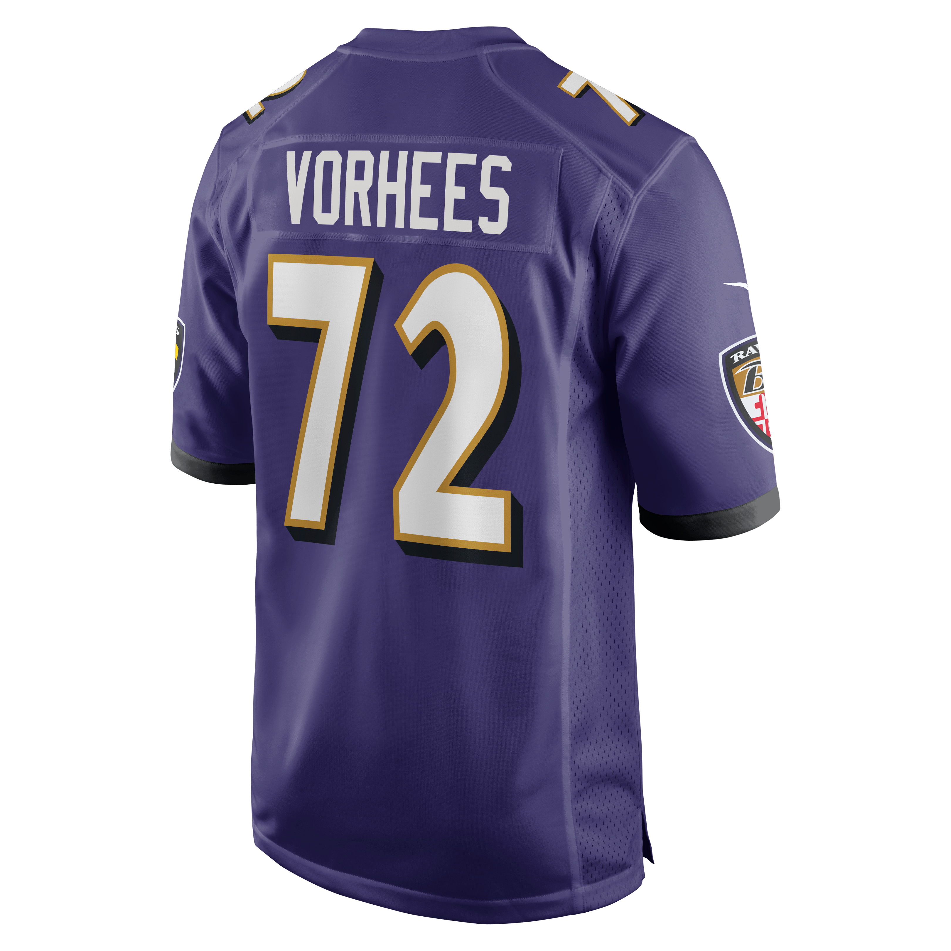Andrew Vorhees Baltimore Ravens Game Jersey Purple NFL Football Fan Wear