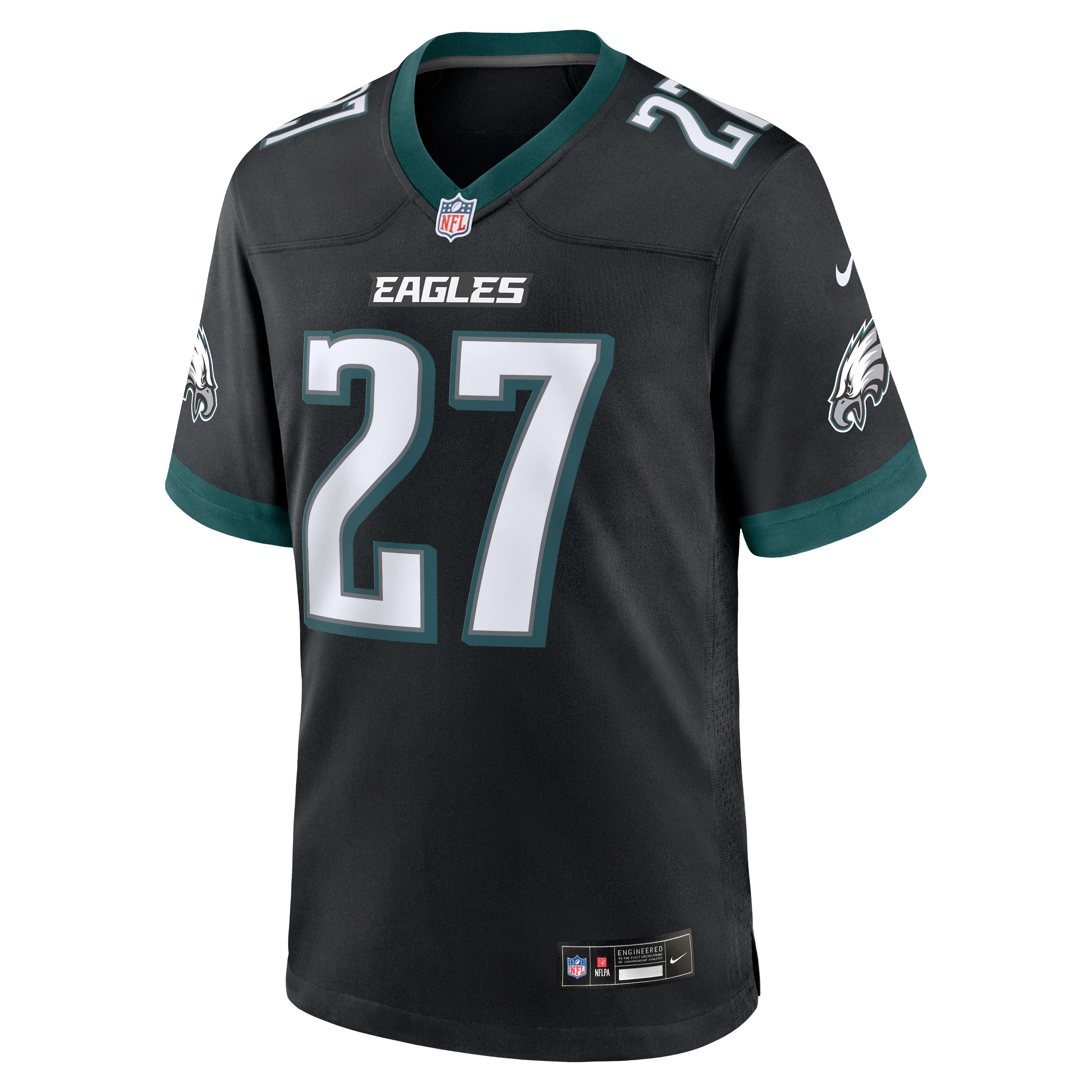 Quinyon Mitchell Philadelphia Eagles Game Jersey Black NFL Football Fan Wear
