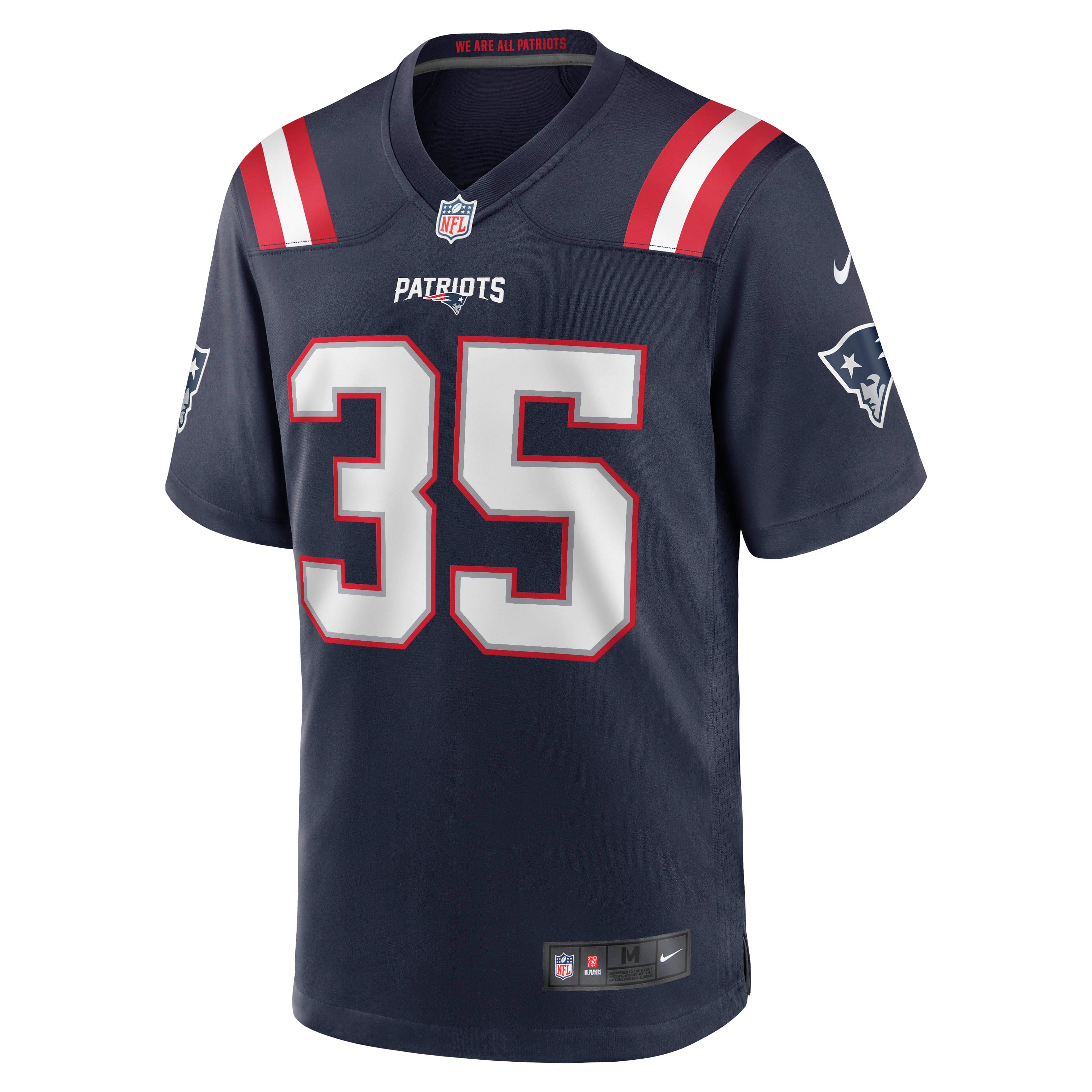 Jim Nance Retired New England Patriots Player Jersey Navy NFL Football Fan Wear