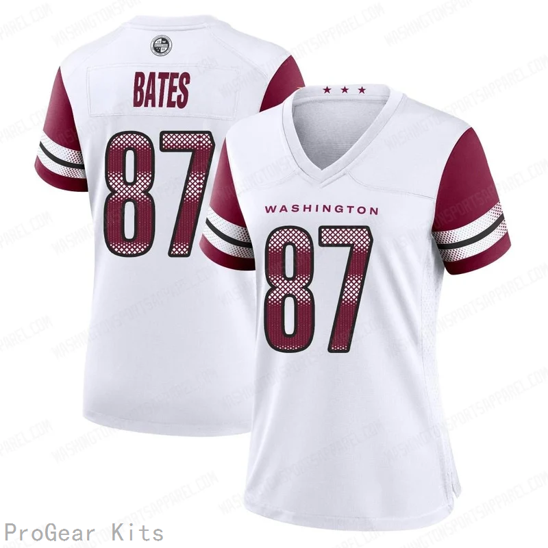 John Bates Washington Commanders Jersey No.87 White NFL Football Fan Wear John Bates
