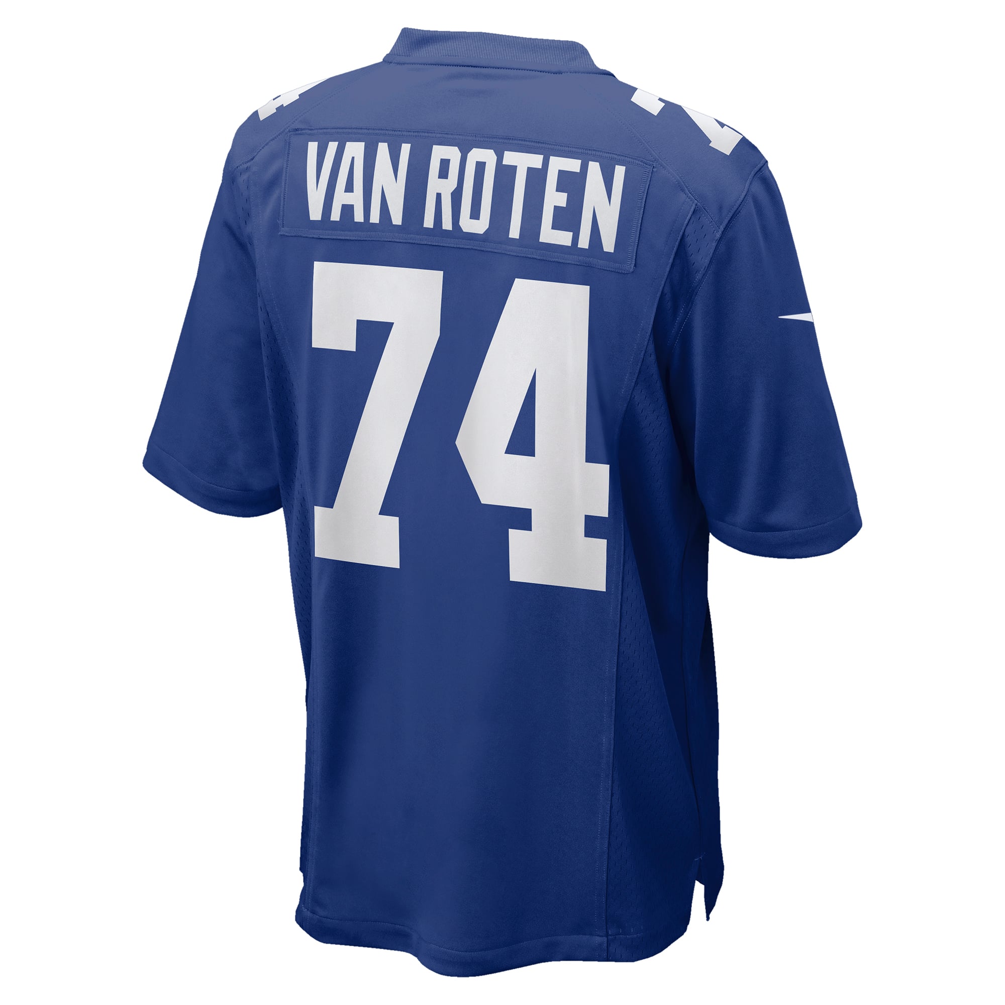 Greg Van Roten New York Giants Game Jersey Royal NFL Football Fan Wear Greg Van Roten