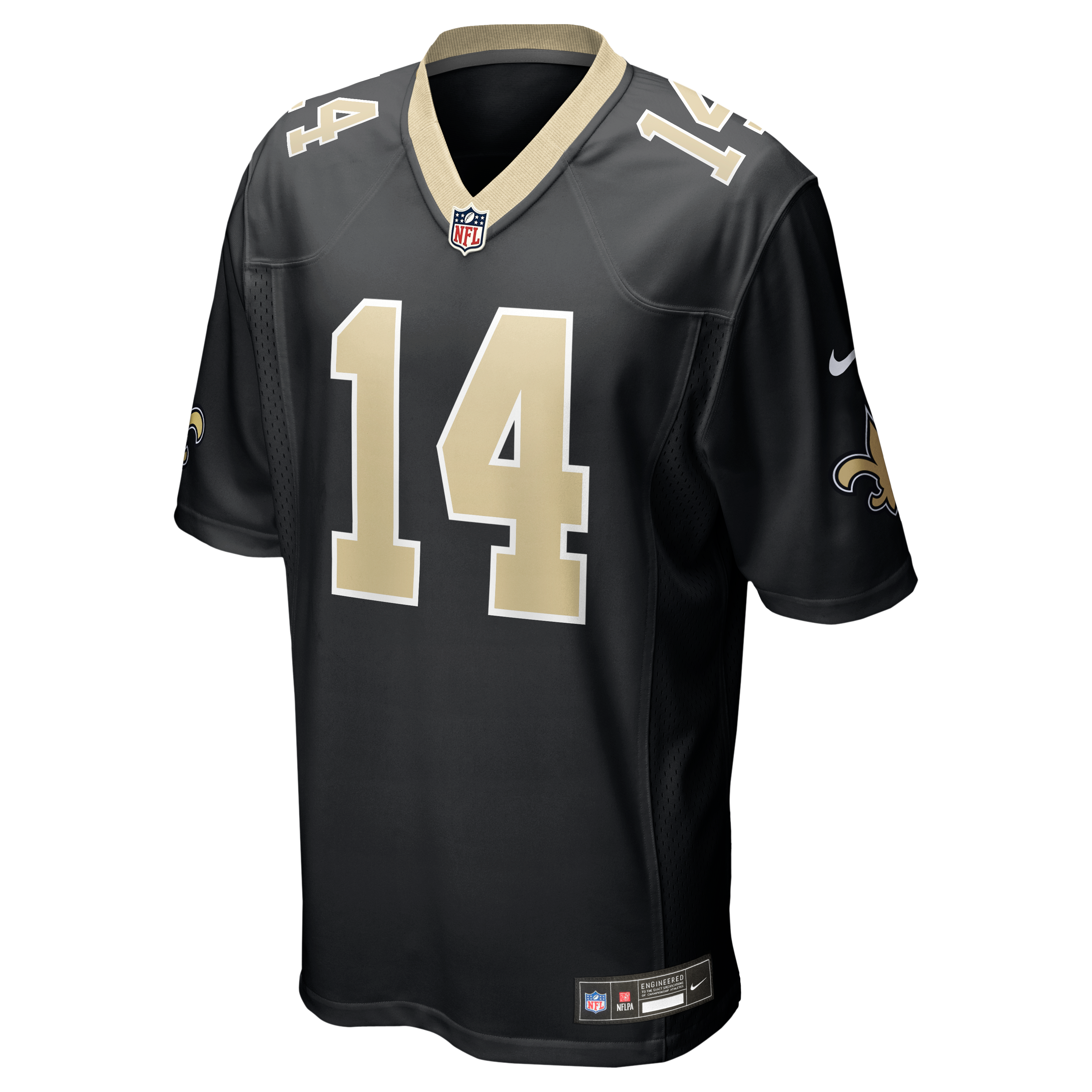 Devaughn Vele New Orleans Saints Game Jersey Black NFL Football Fan Wear Devaughn Vele