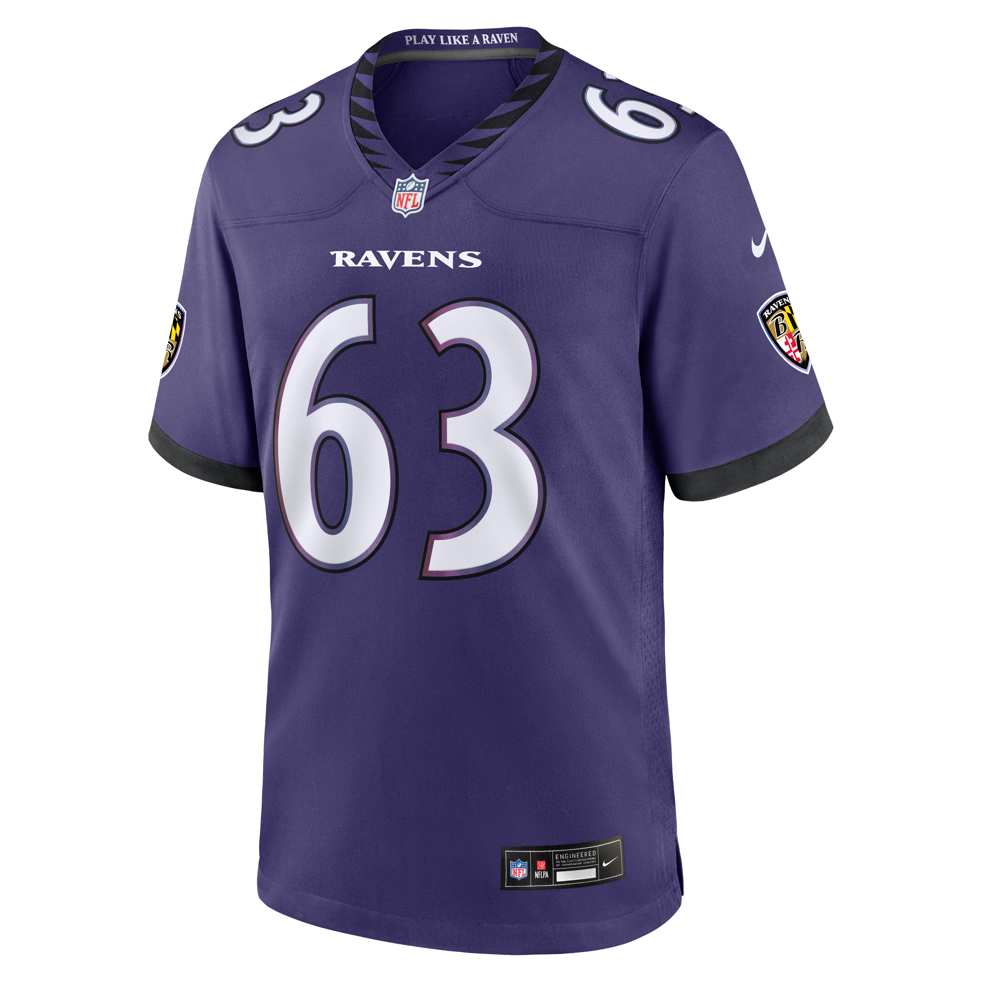 Danny Pinter Baltimore Ravens Game Jersey Purple NFL Football Fan Wear Danny Pinter